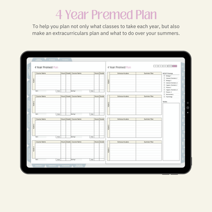 24-25 Daily Premed Digital Planner