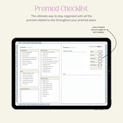 24-25 Daily Premed Digital Planner