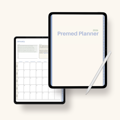 2026 Daily Premed Digital Planner