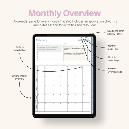 2026 Daily Premed Digital Planner