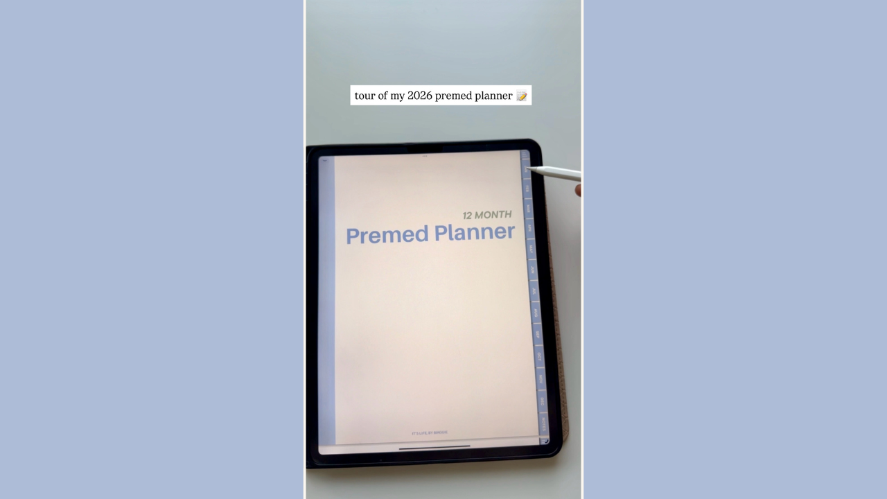 Load video: New Digital Premed Planner Video Tour